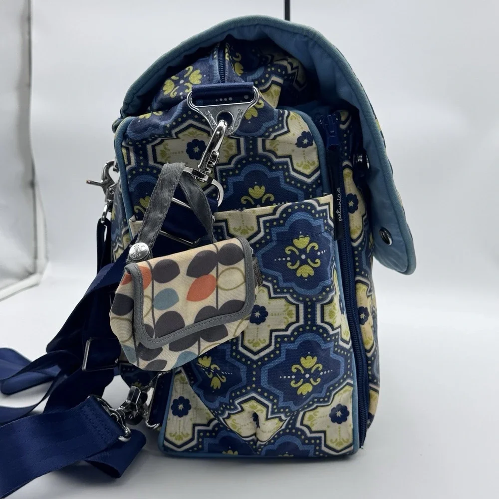 PETUNIA PICKLE BOTTOM Boxy Backpack Diaper Bag Majestic Murano Glazed Canvas Euc